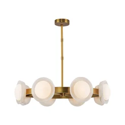 Helenka LED Chandelier - Alabaster Shades