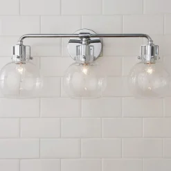 Hinley Seeded Glass Vanity Light - 3 Light