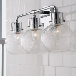 Hinley Seeded Glass Vanity Light - 3 Light