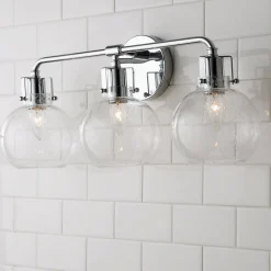 Hinley Seeded Glass Vanity Light - 3 Light