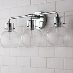 Hinley Seeded Glass Vanity Light - 3 Light