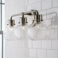Hinley Seeded Glass Vanity Light - 3 Light