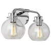 Hinley Seeded Glass Vanity Light - 2 Light