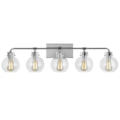 Hinley Seeded Glass Vanity Light - 5 Light