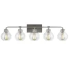 Hinley Seeded Glass Vanity Light - 5 Light