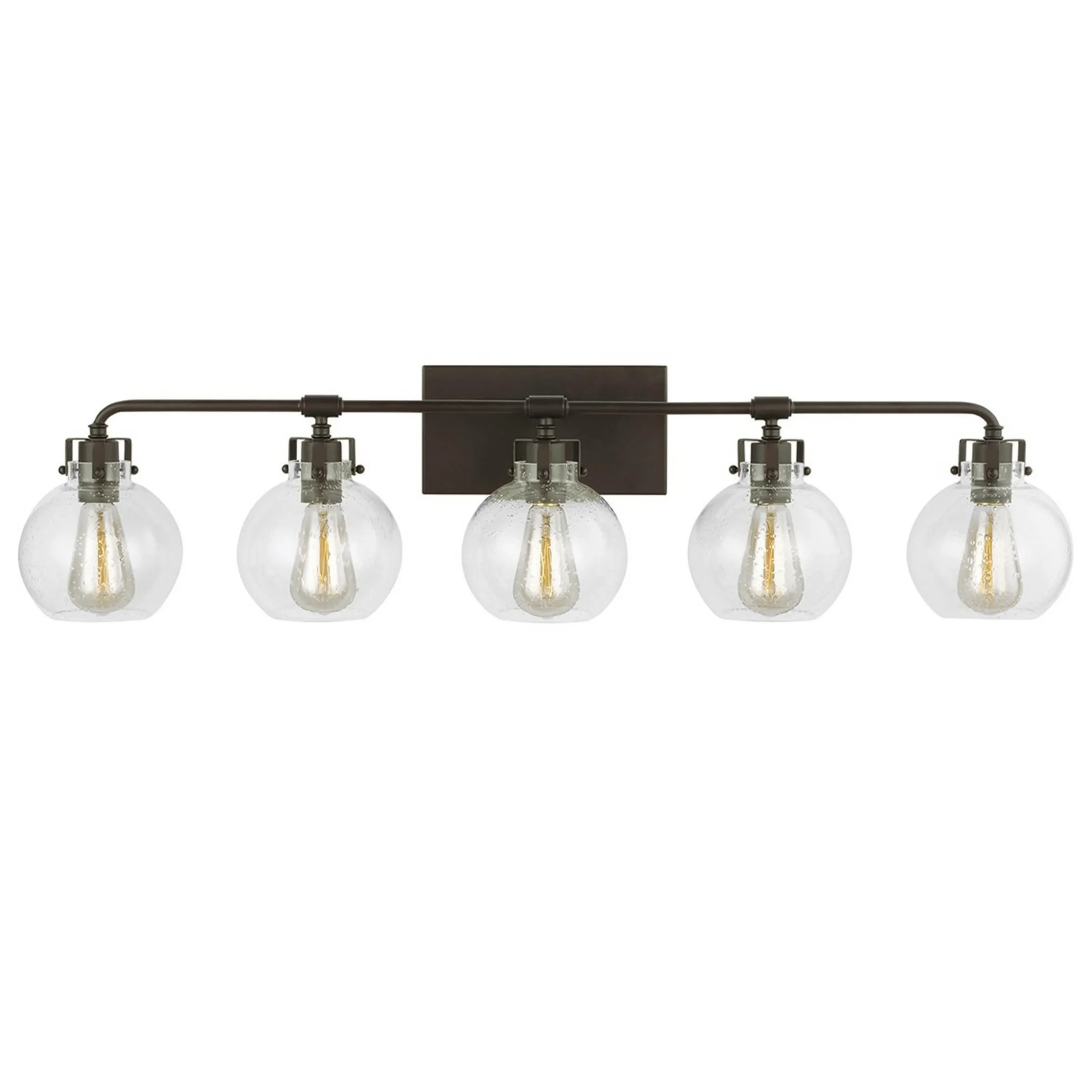 Hinley Seeded Glass Vanity Light - 5 Light