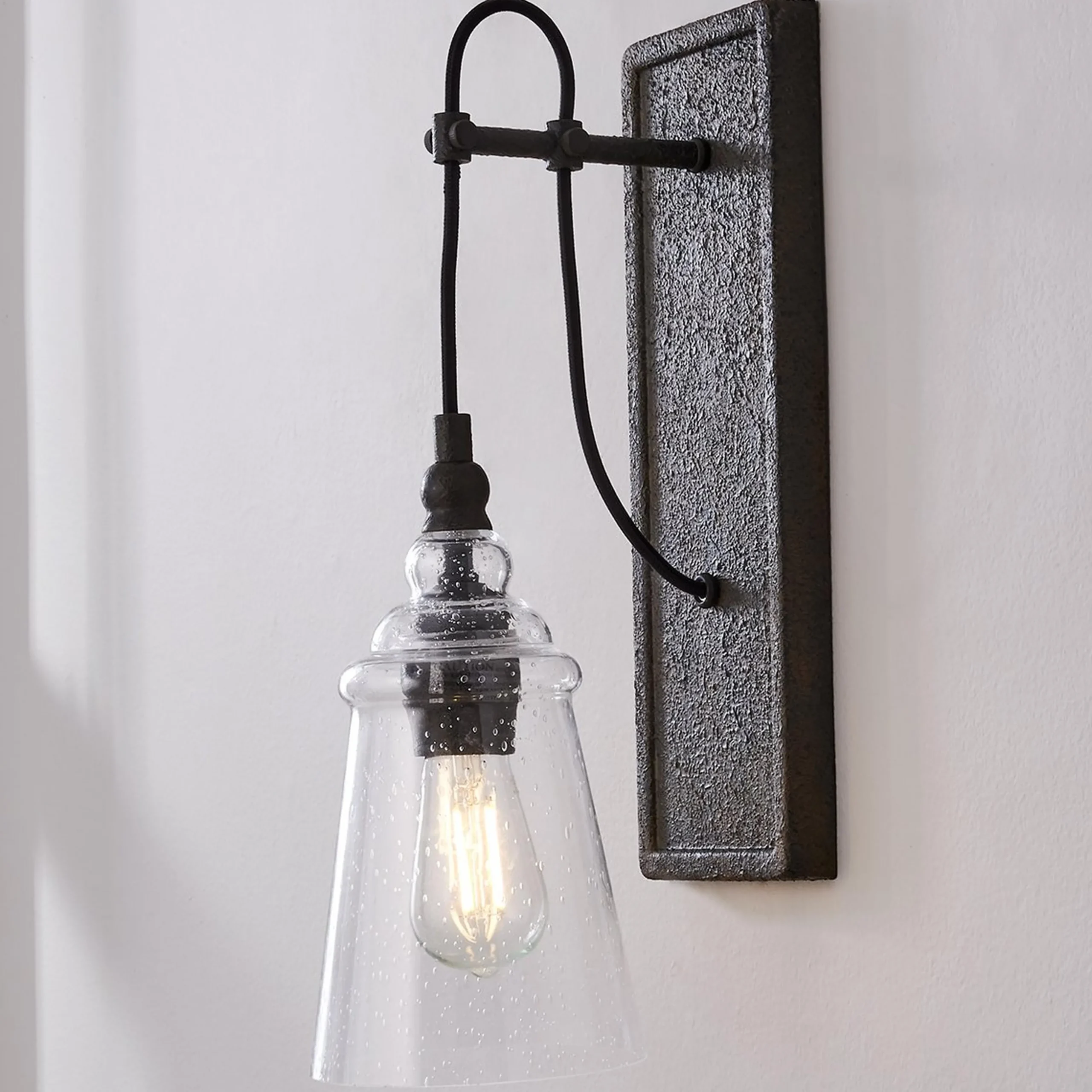 Historic Industrial Seeded Sconce