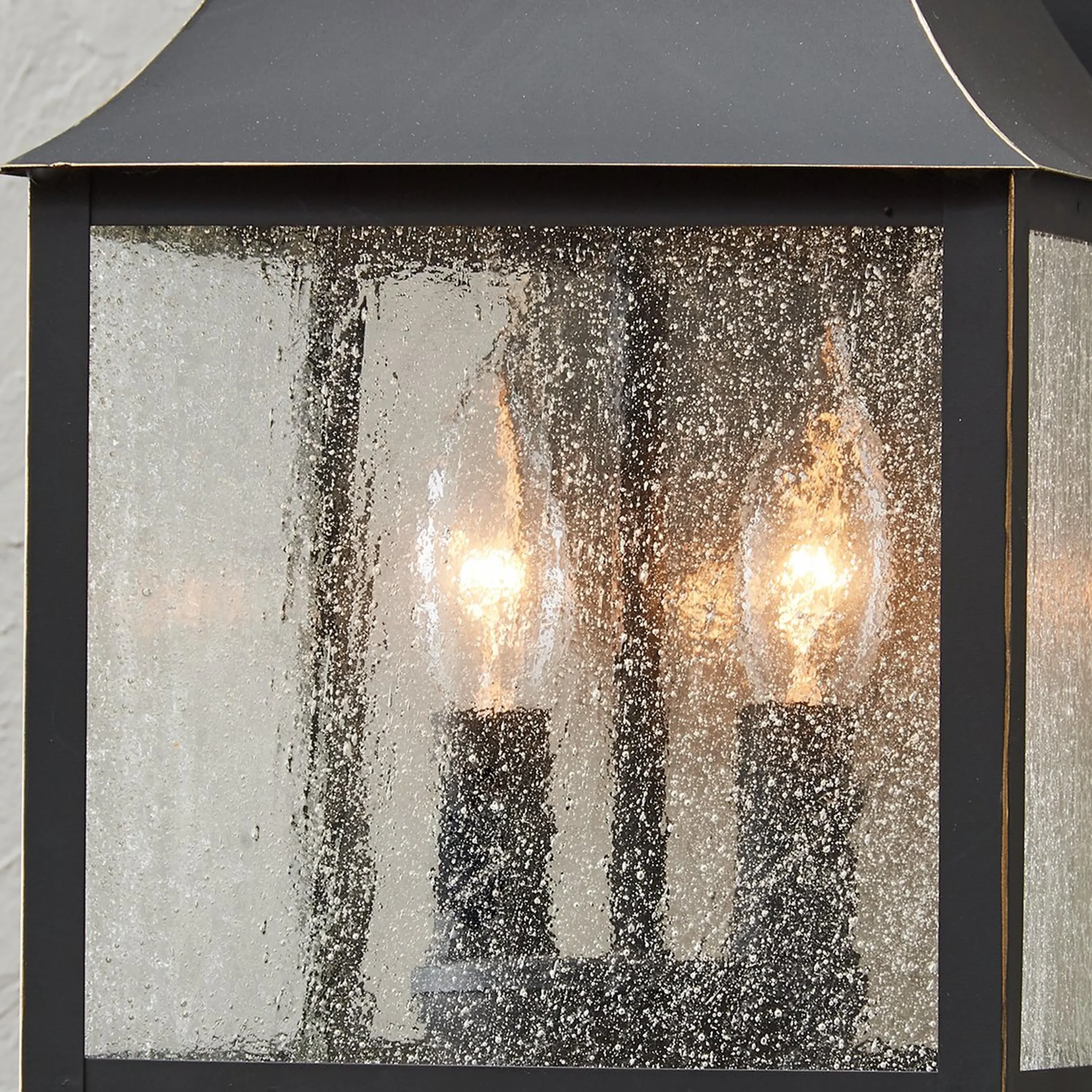 Homesteader Seeded Glass Outdoor Sconce - 2 Light
