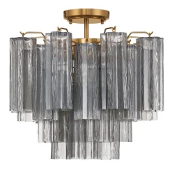 Imondo Semi-Flush Ceiling Light - Smoke