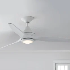 48" Indoor / Outdoor Metal and Wood LED Ceiling Fan