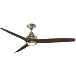 48" Indoor / Outdoor Metal and Wood LED Ceiling Fan