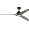 48" Indoor / Outdoor Metal and Wood LED Ceiling Fan