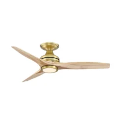 48" Indoor / Outdoor Metal and Wood LED Ceiling Fan