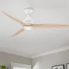 60" Indoor / Outdoor Metal and Wood LED Ceiling Fan