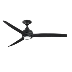 60" Indoor / Outdoor Metal and Wood LED Ceiling Fan