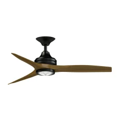 60" Indoor / Outdoor Metal and Wood LED Ceiling Fan