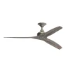 60" Indoor / Outdoor Metal and Wood Ceiling Fan