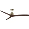 60" Indoor / Outdoor Metal and Wood Ceiling Fan