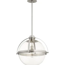 Industrial Banded Globe Pendant - Large