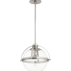 Industrial Banded Globe Pendant - Medium