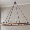Industrial Farmhouse Ring Chandelier - 20 Light