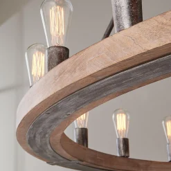 Industrial Farmhouse Ring Chandelier - 20 Light