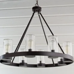 Industrial Indoor/Outdoor Round Chandelier