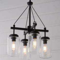 Industrial Oasis Outdoor Chandelier - 4 Light