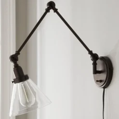 Industrial Triangle Shade Swing Arm