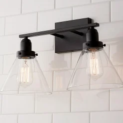 Industrial Triangle Shade Vanity Light - 2 Light