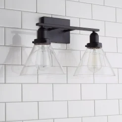 Industrial Triangle Shade Vanity Light - 2 Light