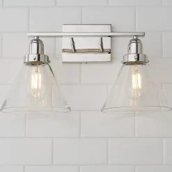 Industrial Triangle Shade Vanity Light - 2 Light