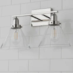 Industrial Triangle Shade Vanity Light - 2 Light