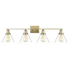 Industrial Triangle Shade Vanity Light - 4 Light