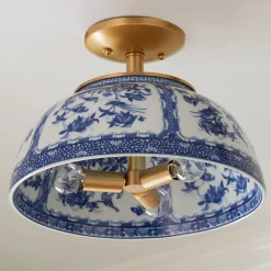Jackie English Rose Semi-Flush Ceiling Light