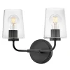 Jeida Clear Glass Vanity Light - 2 Light
