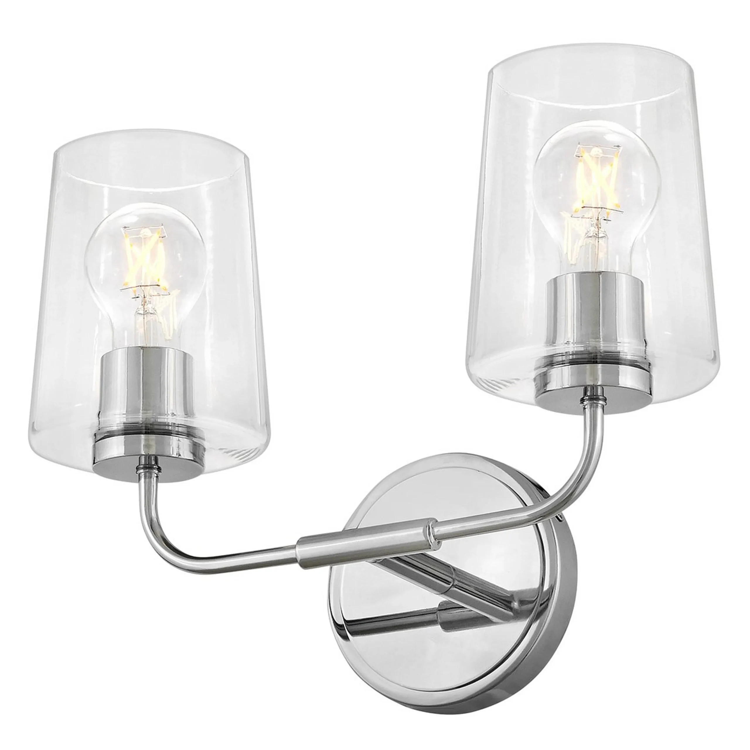 Jeida Clear Glass Vanity Light - 2 Light