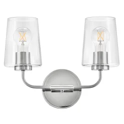 Jeida Clear Glass Vanity Light - 2 Light