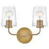 Jeida Clear Glass Vanity Light - 2 Light