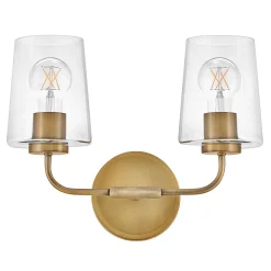 Jeida Clear Glass Vanity Light - 2 Light