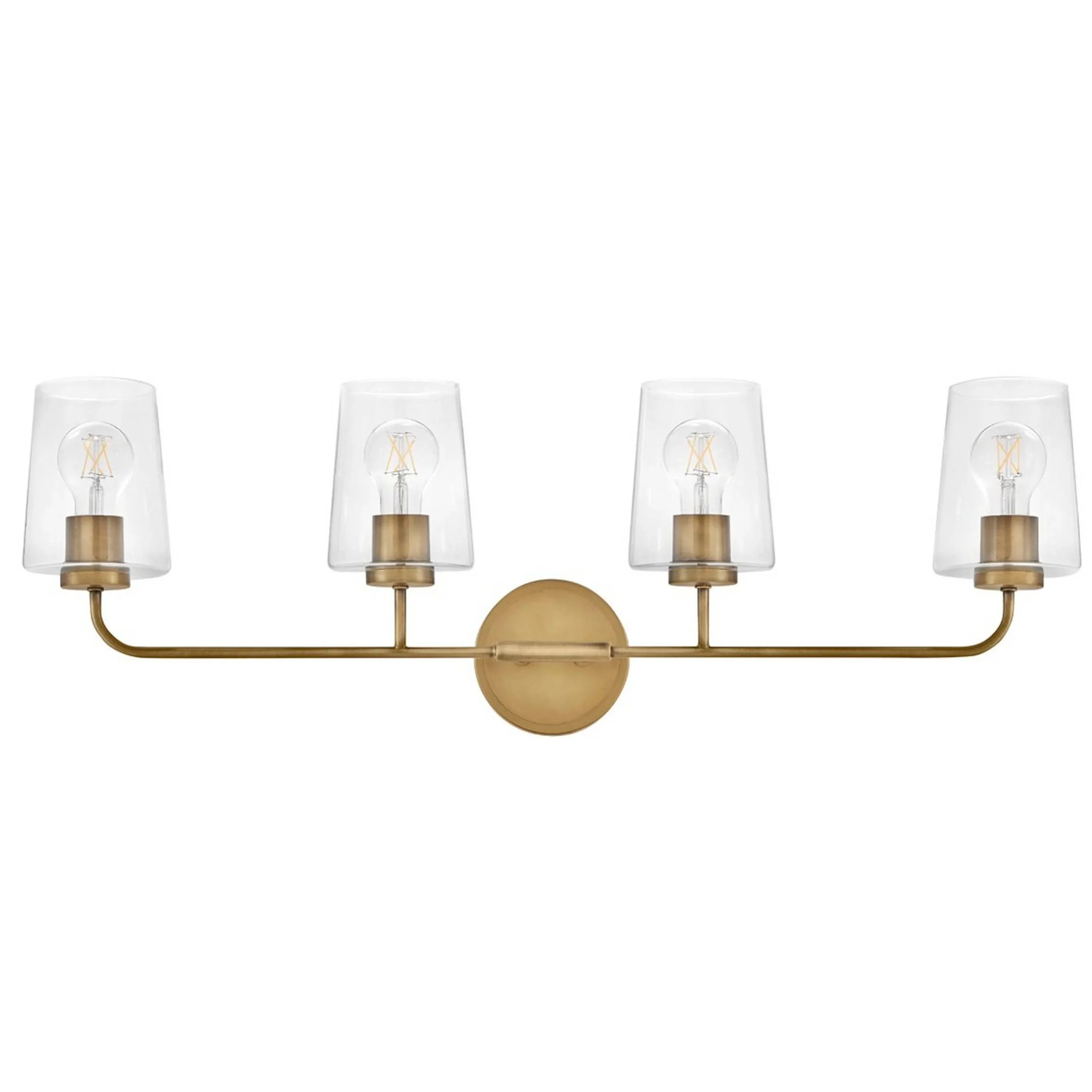 Jeida Clear Glass Vanity Light - 4 Light