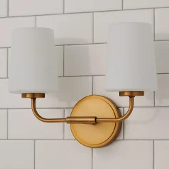 Jeida Opal Glass Vanity Light - 2 Light