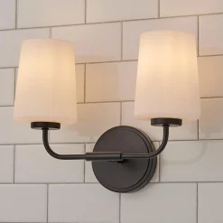 Jeida Opal Glass Vanity Light - 2 Light