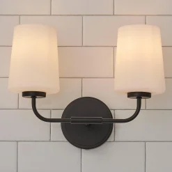 Jeida Opal Glass Vanity Light - 2 Light