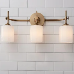 Jerdora Opal Glass Vanity Light - 3 Light