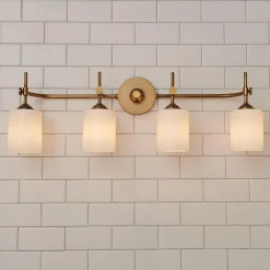Jerdora Opal Glass Vanity Light - 4 Light