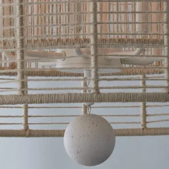 Jute Veil Chandelier - 8 Light