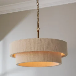 Kalini Double Drum Convertible Chandelier