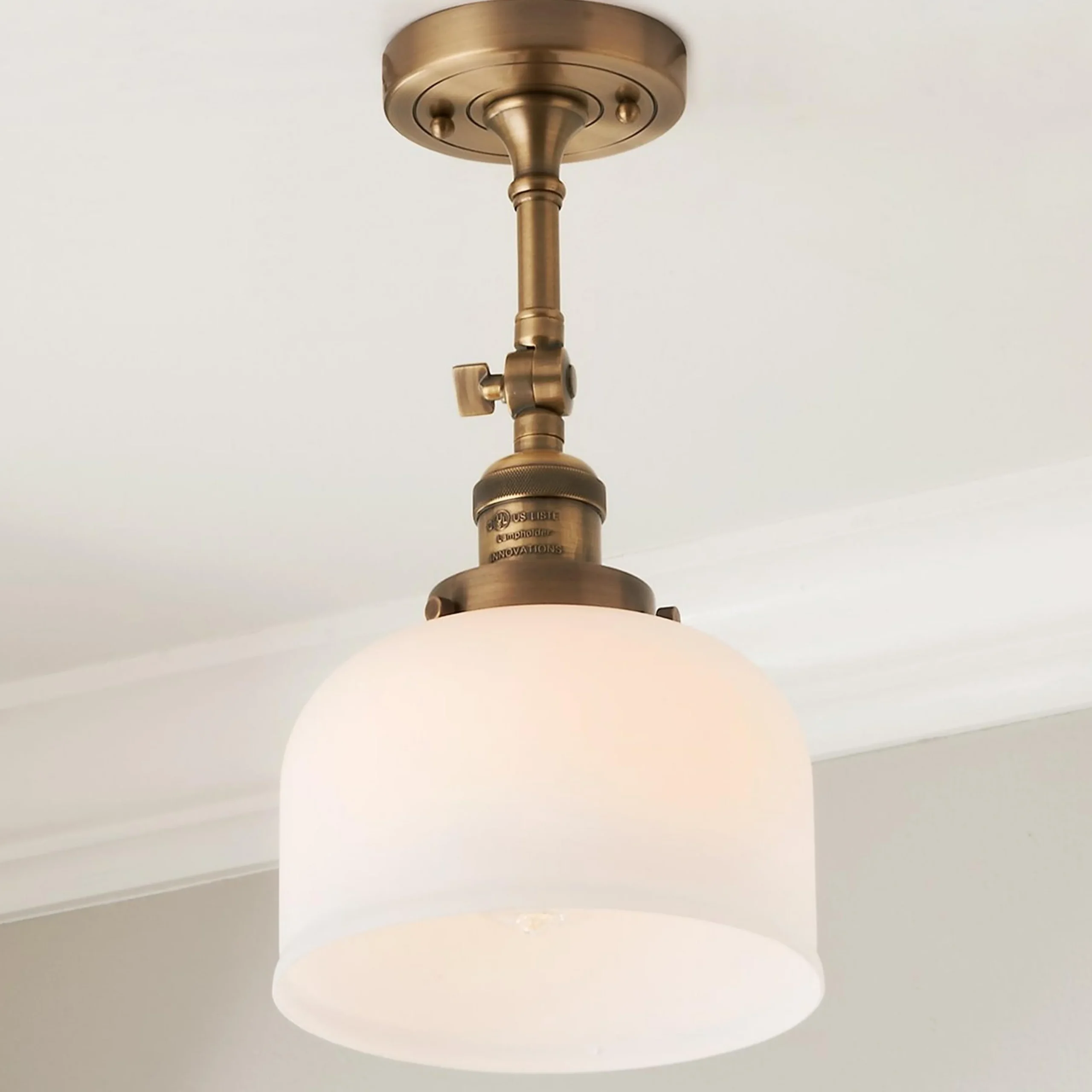 Kelsey Convertible Ceiling Light - Dome Frosted