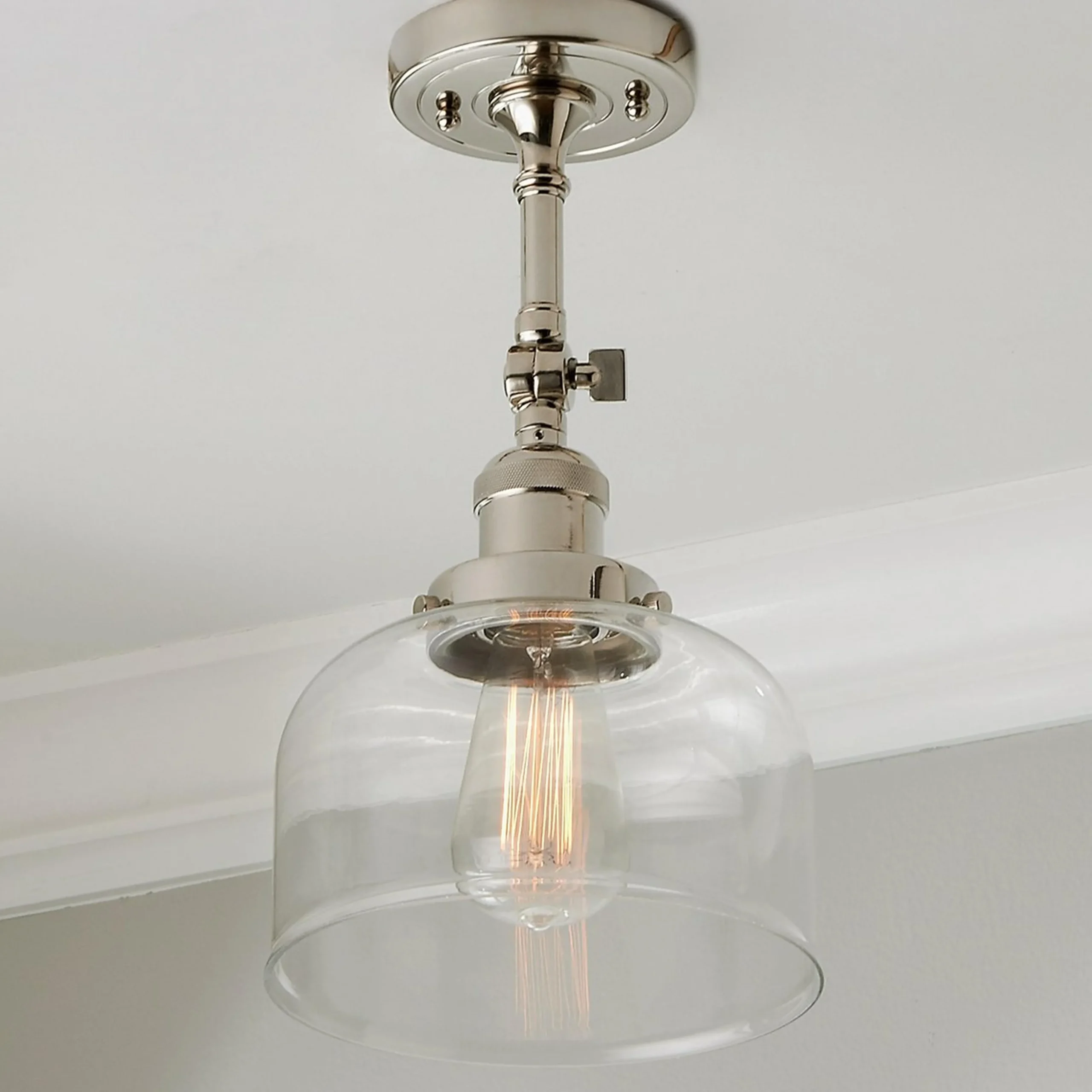 Kelsey Convertible Ceiling Light - Dome Clear